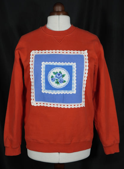 Reworked Crew Neck Sweatshirt - Bluebell