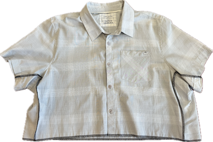 Grey Plaid Short Sleeve Shirt