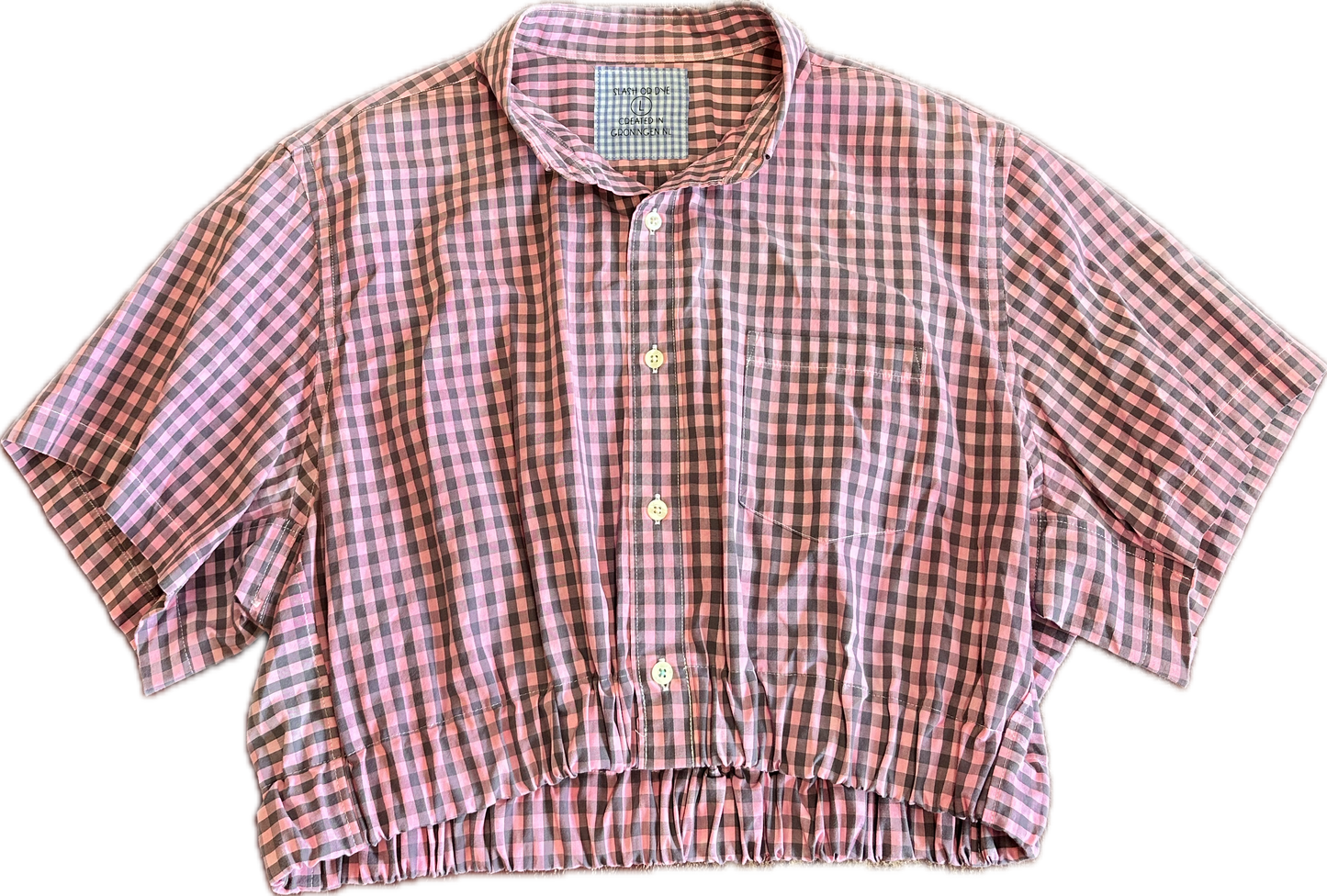 Gingham Button Front Shirt