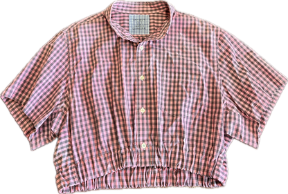 Gingham Button Front Shirt