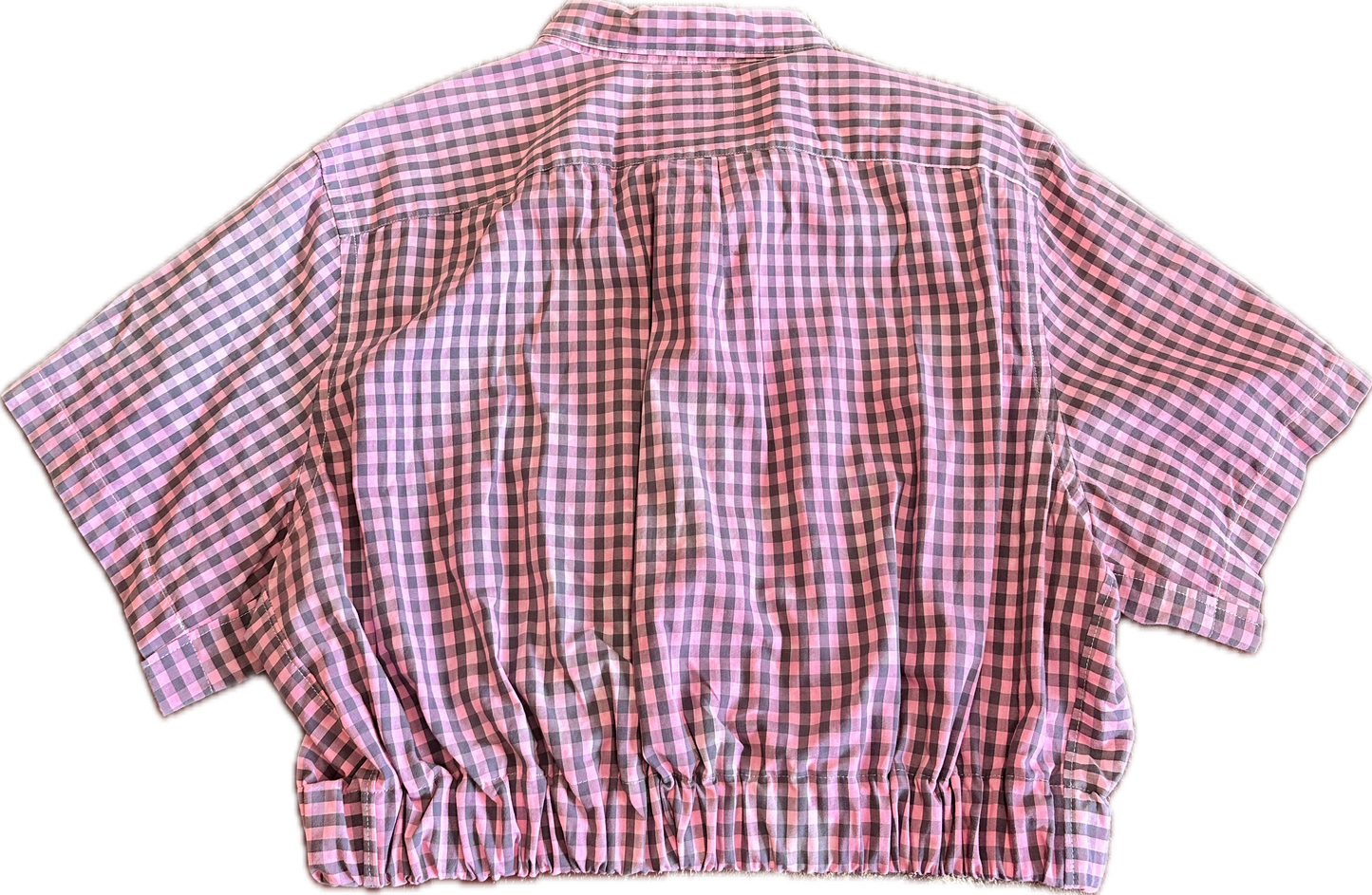 Gingham Button Front Shirt