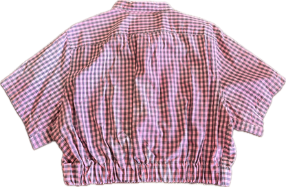 Gingham Button Front Shirt